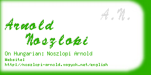 arnold noszlopi business card